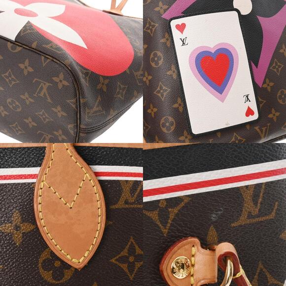 LOUIS VUITTON Monogram Game On Neverfull Brown Canvas Tote Bag - Picture 9 of 9
